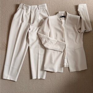 Zara Cream Women's Pantsuit size Large